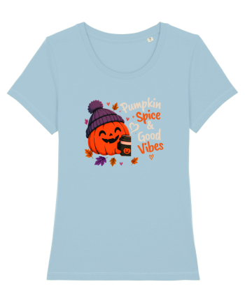 Pumpkin spice& good vibes Sky Blue