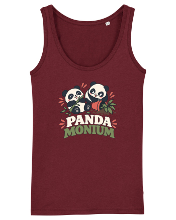Funny Panda Humor Bamboos Pandas Lover Cute Animal Pun Burgundy