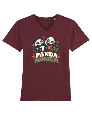 Funny Panda Humor Bamboos Pandas Lover Cute Animal Pun Burgundy