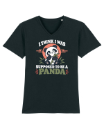 Funny Panda Lover Cute Bamboos Animal Humor Pandas Pun Tricou mânecă scurtă guler V Bărbat Presenter