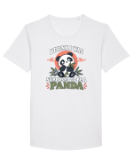 Funny Panda Lover Cute Bamboos Animal Humor Pandas Pun Tricou mânecă scurtă guler larg Bărbat Skater