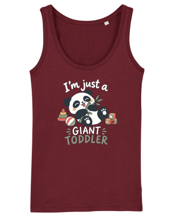 Funny Panda Toddler Humor Cute Pandas Lover Animals Pun Burgundy
