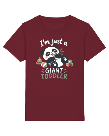 Funny Panda Toddler Humor Cute Pandas Lover Animals Pun Burgundy
