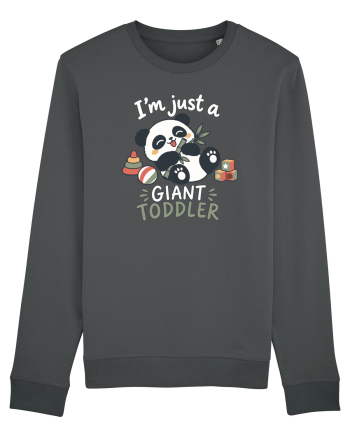 Funny Panda Toddler Humor Cute Pandas Lover Animals Pun Anthracite