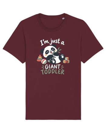Funny Panda Toddler Humor Cute Pandas Lover Animals Pun Burgundy