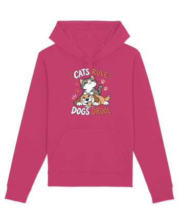 Funny Feline Cartoon Cat vs Dog Humor Cute Pet Animals Raspberry