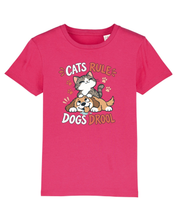 Funny Feline Cartoon Cat vs Dog Humor Cute Pet Animals Raspberry