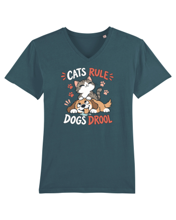 Funny Feline Cartoon Cat vs Dog Humor Cute Pet Animals Stargazer