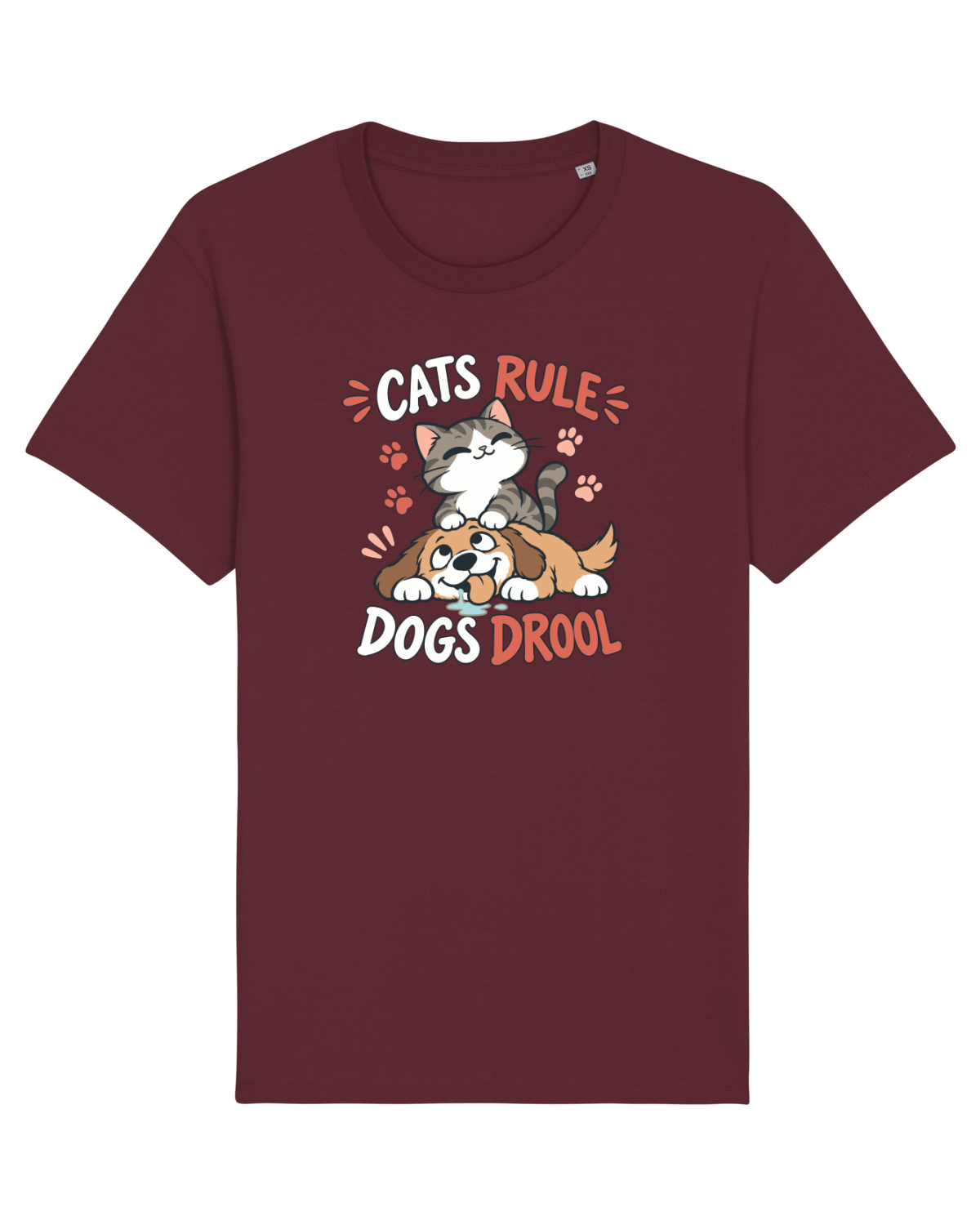 Tricou mânecă scurtă Unisex Rocker Burgundy