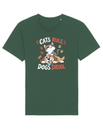 Funny Feline Cartoon Cat vs Dog Humor Cute Pet Animals Tricou mânecă scurtă Unisex Rocker