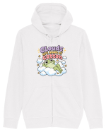 Cute Frog Lover Cloud Humor Kawaii Frogs Nature Animals Hanorac cu fermoar Unisex Connector
