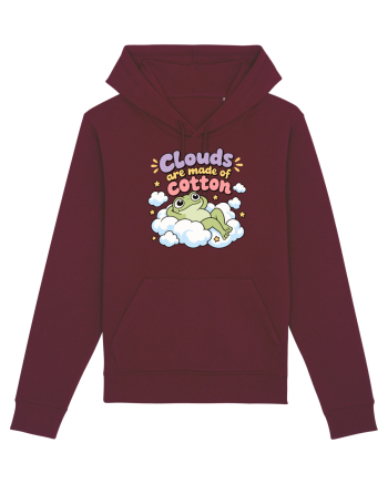 Cute Frog Lover Cloud Humor Kawaii Frogs Nature Animals Burgundy