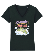 Cute Frog Lover Cloud Humor Kawaii Frogs Nature Animals Tricou mânecă scurtă guler V Damă Evoker