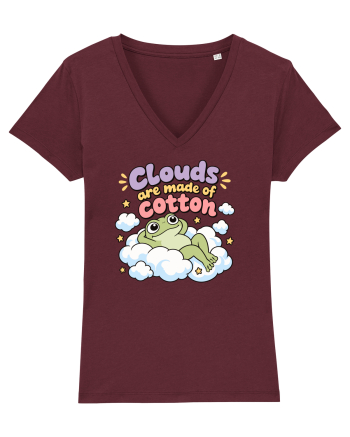 Cute Frog Lover Cloud Humor Kawaii Frogs Nature Animals Burgundy