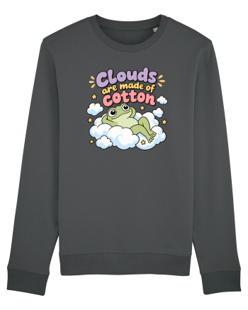 Cute Frog Lover Cloud Humor Kawaii Frogs Nature Animals Anthracite