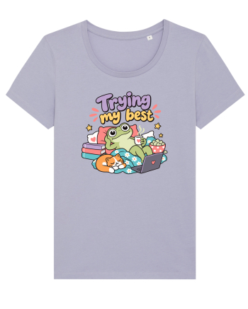 Funny Frog Procrastination Humor Relaxing Frogs Lover Lazy Lavender