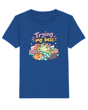 Funny Frog Procrastination Humor Relaxing Frogs Lover Lazy Majorelle Blue