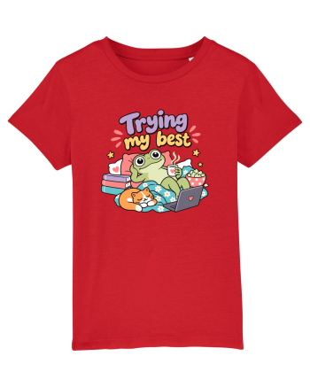Funny Frog Procrastination Humor Relaxing Frogs Lover Lazy Red