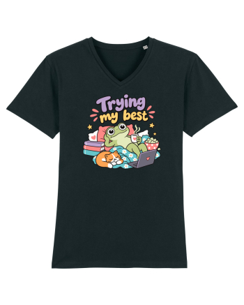 Funny Frog Procrastination Humor Relaxing Frogs Lover Lazy Black
