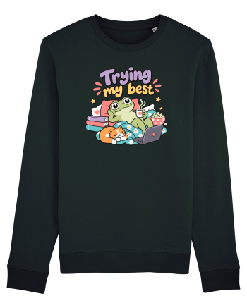 Funny Frog Procrastination Humor Relaxing Frogs Lover Lazy Black