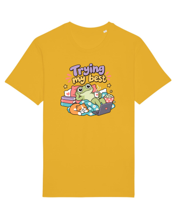 Funny Frog Procrastination Humor Relaxing Frogs Lover Lazy Spectra Yellow