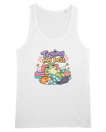 Funny Frog Procrastination Humor Relaxing Frogs Lover Lazy White