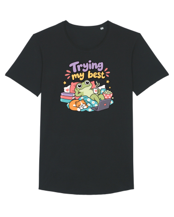 Funny Frog Procrastination Humor Relaxing Frogs Lover Lazy Black