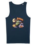 Funny Halloween Frog Witch Broomstick Pumpkin Bat Cute Broom Maiou Bărbat Runs