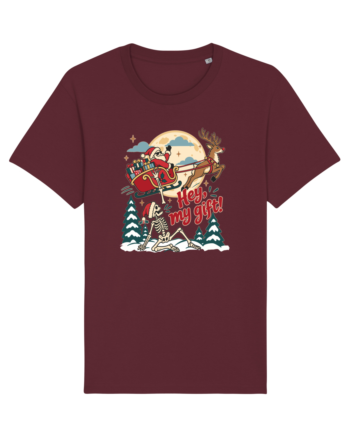 Tricou mânecă scurtă Unisex Rocker Burgundy