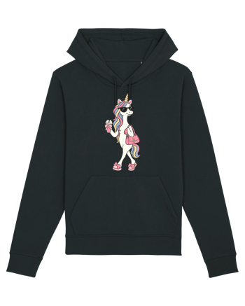 Stylish Unicorn with Sunglasses and Rainbow Hair Pretty Cute Black