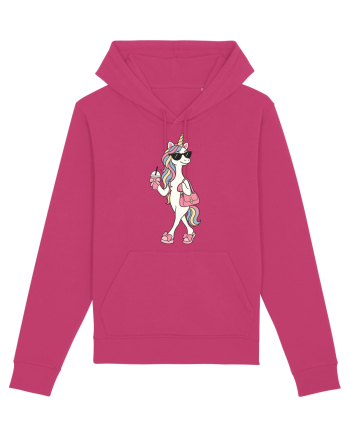 Stylish Unicorn with Sunglasses and Rainbow Hair Pretty Cute Raspberry