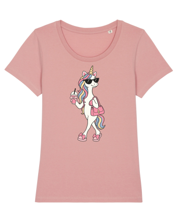 Stylish Unicorn with Sunglasses and Rainbow Hair Pretty Cute Canyon Pink