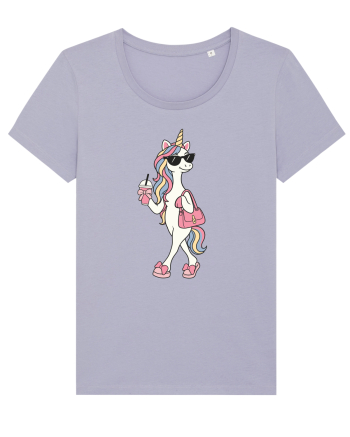 Stylish Unicorn with Sunglasses and Rainbow Hair Pretty Cute Lavender