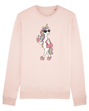 Stylish Unicorn with Sunglasses and Rainbow Hair Pretty Cute Candy Pink