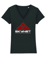 SKYNET Neural Net-Based Artificial Intelligence Tricou mânecă scurtă guler V Damă Evoker