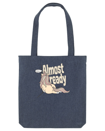 Funny Lazy Unicorn Almost Ready Tired Morning Sarcastic Joke Midnight Blue