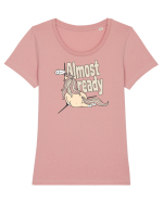 Funny Lazy Unicorn Almost Ready Tired Morning Sarcastic Joke Tricou mânecă scurtă guler larg fitted Damă Expresser