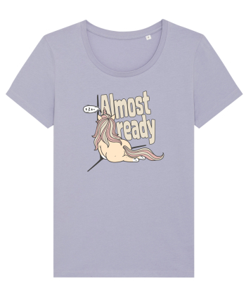Funny Lazy Unicorn Almost Ready Tired Morning Sarcastic Joke Lavender