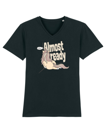 Funny Lazy Unicorn Almost Ready Tired Morning Sarcastic Joke Black