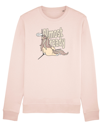 Funny Lazy Unicorn Almost Ready Tired Morning Sarcastic Joke Candy Pink