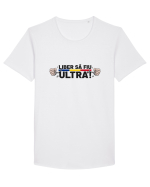 Liber sa fiu ULTRA'! Tricou mânecă scurtă guler larg Bărbat Skater