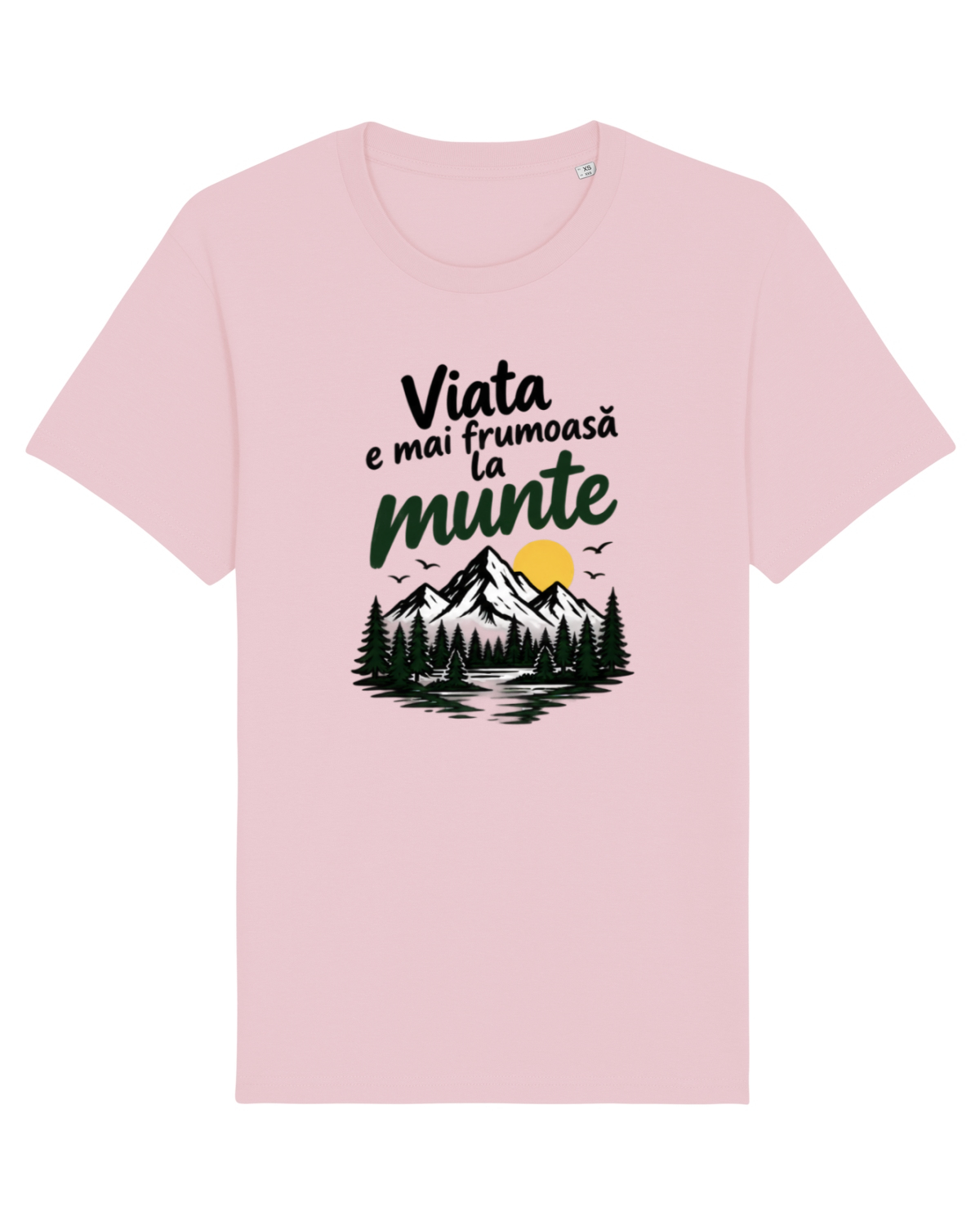 Tricou mânecă scurtă Unisex Rocker Cotton Pink
