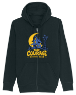 NO COURAGE WITHOUT FEAR Hanorac cu fermoar Unisex Connector