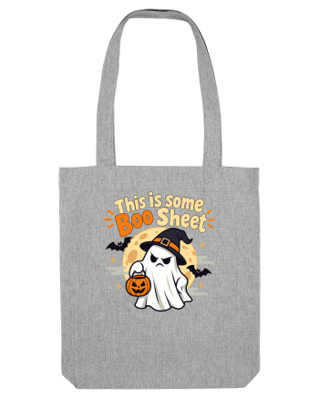 Upset Ghost Boo Sheet Halloween Witch-Hat Jack-O-Lantern Heather Grey