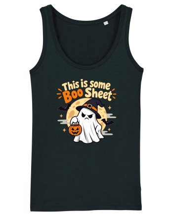 Upset Ghost Boo Sheet Halloween Witch-Hat Jack-O-Lantern Black