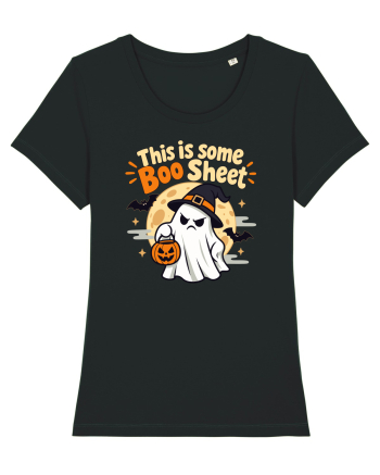 Upset Ghost Boo Sheet Halloween Witch-Hat Jack-O-Lantern Black
