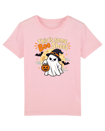 Upset Ghost Boo Sheet Halloween Witch-Hat Jack-O-Lantern Cotton Pink