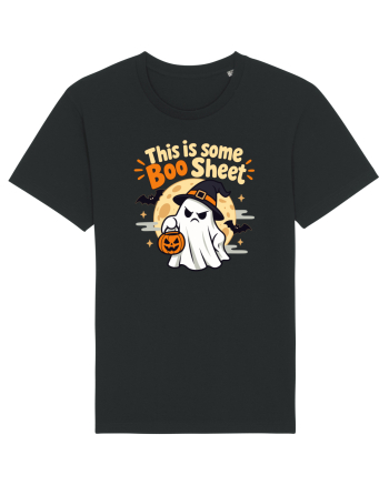 Upset Ghost Boo Sheet Halloween Witch-Hat Jack-O-Lantern Black