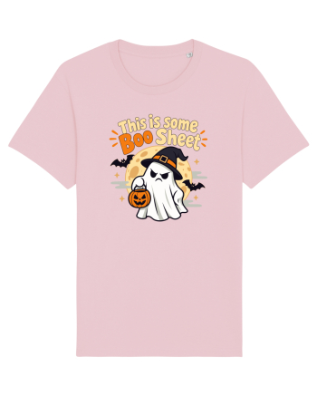 Upset Ghost Boo Sheet Halloween Witch-Hat Jack-O-Lantern Cotton Pink