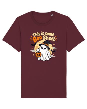 Upset Ghost Boo Sheet Halloween Witch-Hat Jack-O-Lantern Burgundy